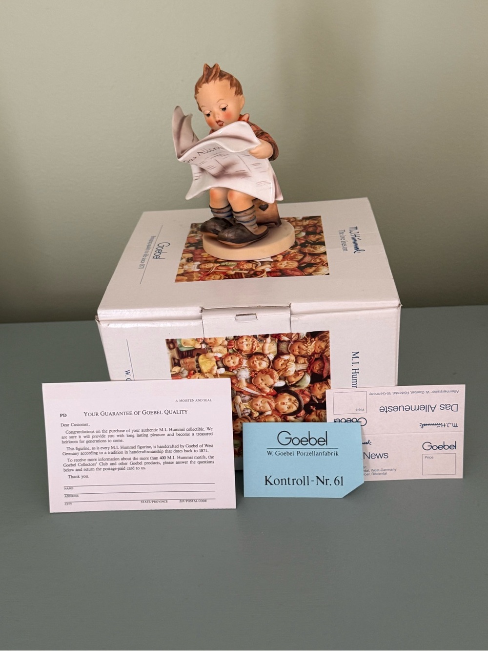 Goebel Hummel Boy Latest News 5”Figurine